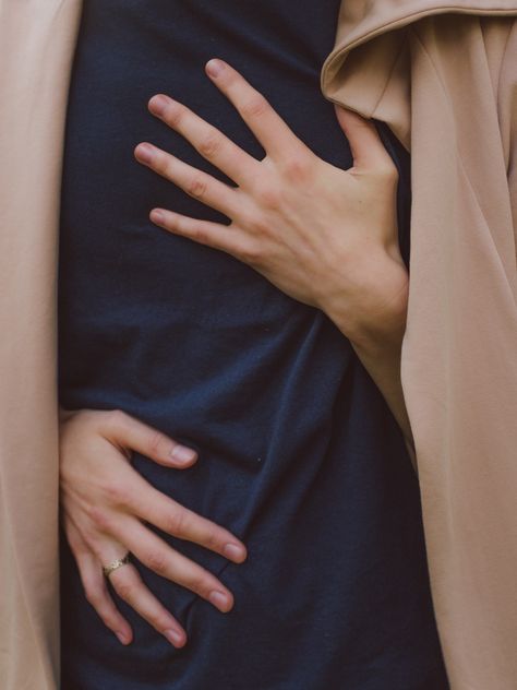 Physical Touch Photography, Hand Holding Fabric Reference, Hand On Stomach, Hug Hands, Hug Tattoo, Hands Hugging, Women Holding Hands, Hug Pose, Hands Touching