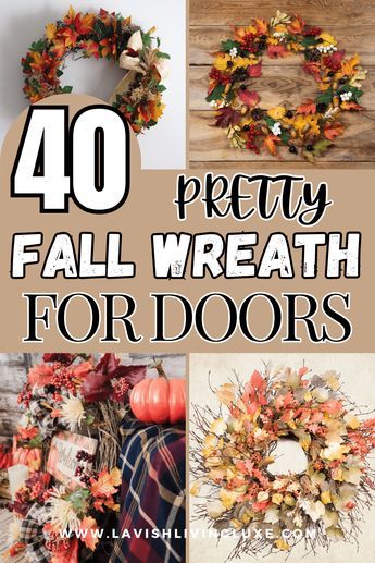 Check out these Easy DIY Fall wreaths for front doors to help you decorate your front door for fall to embrace the fall season! These are cheap DIY Fall wreath ideas to decorate for Autumn! Diy Fall Wreath Ideas, Diy Fall Wreaths, Fall Wreath Tutorial, Fall Wreath Ideas, Diy Floral Wreath, Autumn Wreaths For Front Door, Diy Step By Step, Door Wreaths Diy, Diy Fall Wreath