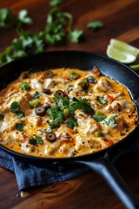 Craving enchiladas but short on time? This One-Pan Sour Cream Chicken Enchilada Skillet delivers all the creamy, cheesy goodness without the fuss! Loaded with tender chicken, tortillas, and a tangy sour cream sauce, this meal is perfect for weeknight dinners and picky eaters. One skillet, 30 minutes, and pure deliciousness! #OnePanMeals #ChickenEnchiladaSkillet #SourCreamEnchiladas #EasyDinnerIdeas #SkilletRecipes Creamy Enchilada Skillet, Chicken Cheese Steak Skillet, Skillet Enchilada Casserole, Creamy Chicken Enchilada Skillet, Creamy Enchilada Casserole, Skillet Enchiladas Chicken, Chicken And Sour Cream Recipes, Dinner For Picky Eaters, Traditional Enchiladas