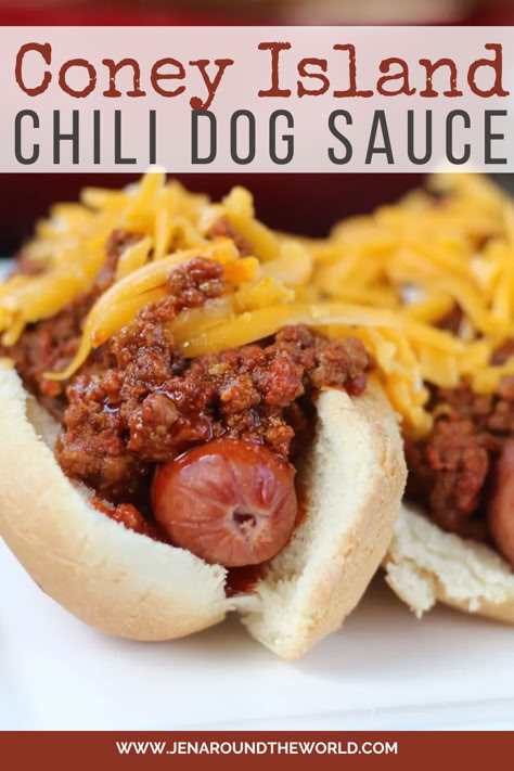 Do you love chili dogs? This homemade chili dog sauce will be the best chili dog sauce you have ever made — and it has a secret ingredient too that puts it completely over the top!

I am a chili dog lover myself, but I hate beans in my chili. When she told me it was beanless, I got so excited! I grabbed a dog and loaded it down with the chili mixture. A & W Chili Dog Sauce, Chili With Kielbasa, Chilli Dog Sauce Recipe, Coney Island Chili Dog Sauce, Coney Dog Chili Recipe, Chili For Chili Dogs Homemade, Chilly Dogs Recipe, Best Chili Dog Recipe, Chilli Hot Dogs Recipes