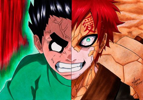 rock lee vs gaara Lee Vs Gaara, Lee Naruto, Naruto Painting, Genos Wallpaper, Naruto Sharingan, Naruto Sketch Drawing, Naruto Gaara, Naruto Images, Naruto Drawings