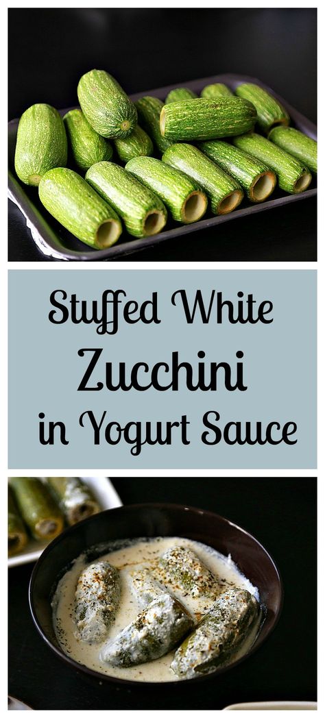 Stuffed White Zucchini in Yogurt Sauce (Kousa bel laban) These stuffed white zucchini with yogurt are the definition of a comfort meal! Eat it as it, or mix it with white rice. It's healthy, and gluten free! Arabic Dishes, Arab Food, Syrian Food, Arabian Food, Armenian Recipes, Full Fat Yogurt, Lebanese Cuisine, Middle Eastern Cuisine, Arabic Recipes