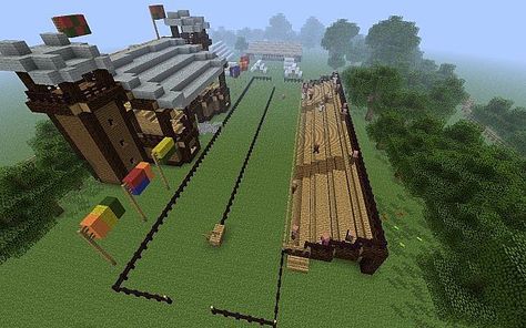 Minecraft Race Track, Horse Racing Track, Racing Track, Race Track, Amusement Park, Horse Racing, Minecraft, Gaming, Track