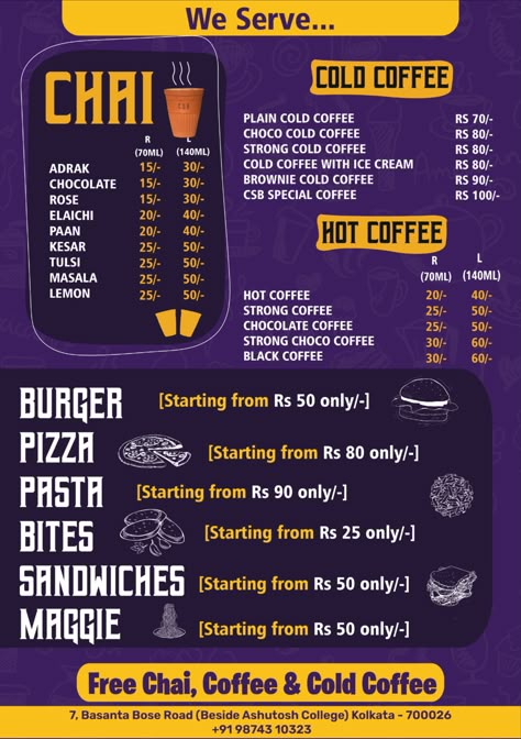 Checkout Our Exclusive Menu😋 #chaisuttabar #kolkata #chaisuttabarmenu Tea Stall, Stall Decorations, Food Stall Design, Tea Cafe, Cafe Shop Design, Kiosk Design, Masala Chai, Stall Designs, Tea Bar