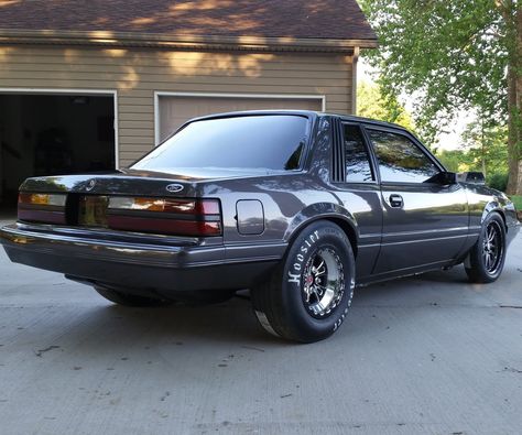 Foxbody Mustang Coupe, Foxbody Mustang Hatchback, 1989 Fox Body Mustang, Notchback Mustang, Foxbody Mustang, Fox Body Drag Car, Mustang Lx, Car Pic, Fox Mustang