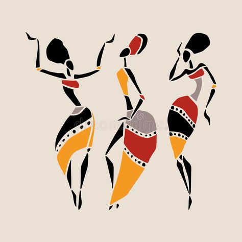 Ensemble Africain De Silhouette De Danseurs Illustration de Vecteur - Illustration du festival, beauté: 57196399 Dancers Silhouette, African Dancers, African Drawings, Worli Painting, Dancing Woman, Dancer Silhouette, Dancing Art, African Women Art, African Dance