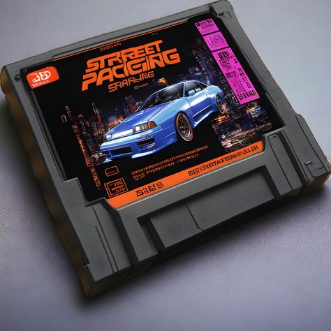 “STRREET PACEING” Super Nintendo Game Cartridge Concept Art #FutureAI Video Game Cartridge, Model Illustration, Super Nintendo Games, Game Cartridge, Classic Video Games, Retro Games, Nintendo Game, Super Nintendo, Nintendo Games