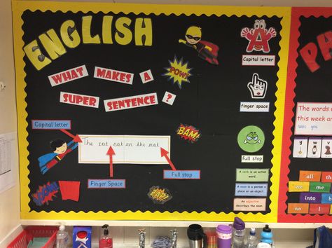 English Display Ks1 English Display, English Display Year 1, Deco Classroom, English Display, English Letter Writing, Year 2 Classroom, Classroom Decoration Ideas, Literacy Display, 3d Shapes Activities