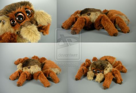 2015 Jumping Spider by WhittyKitty.deviantart.com on @DeviantArt Spider Sewing Pattern, Lucas The Spider, Spider Toy, Pet Spider, Jumping Spider, Sewing Stuffed Animals, Custom Toys, Plush Pattern, Soft Sculpture