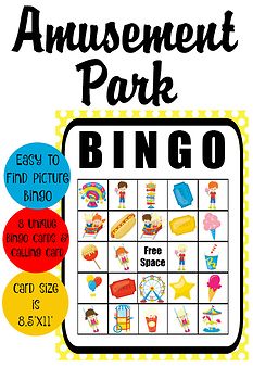 Theme Park Classroom Ideas, Amusement Park Activities, Amusement Park Theme Party, Amusement Park Classroom Theme, State Fair Crafts, Oshc Activities, Amusement Park Party, Fair Week, Picture Bingo