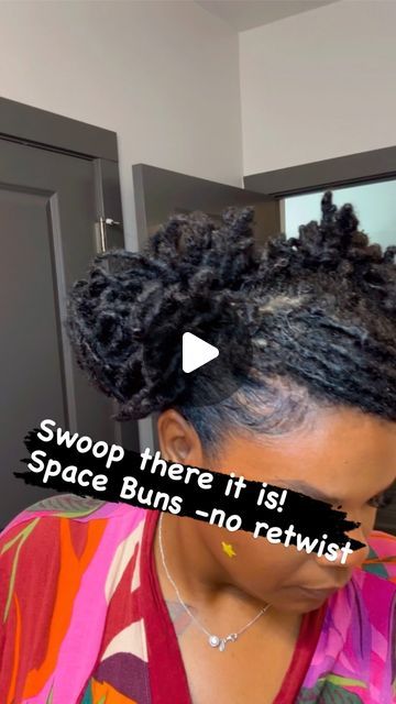 Loc Space Bun Styles, Easy Loc Updo Styles, 2 Buns Loc Style, Two Buns With Locs, Space Buns On Locs, Two Bun Loc Styles For Women, Locs Space Buns, Space Buns Loc Style, Space Buns With Locs