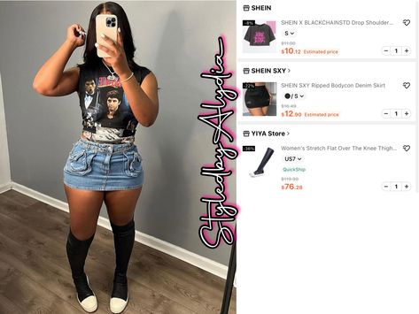 Shein Outfits For Party, Shein Homecoming Outfits, After Prom Party Outfit, Cute Outfit Ideas From Shein, Party Outfit Shein, Shein Club Outfits Black Women, Shein Party Outfit Ideas, Shein Outfits Birthday, Spring Outfits Black Women Shein