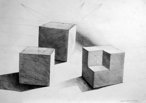 Geometry drawing pencil perspective cube solid Cube Drawing Sketch Perspective, Cube Sketch Perspective, Cube Drawing Perspective, Cube Perspective Drawing, Cube Shading, Cube Drawing Sketch, Sketch Cube, Cube Draw, Cubes Drawing