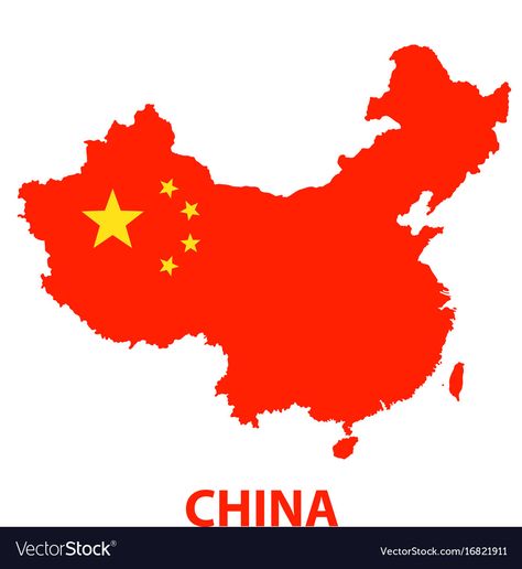 China Map Illustration, Map Of China, Chinese Flag, Chinese Symbol Tattoos, China Image, China Map, China Flag, Battery Recycling, Symbol Tattoos