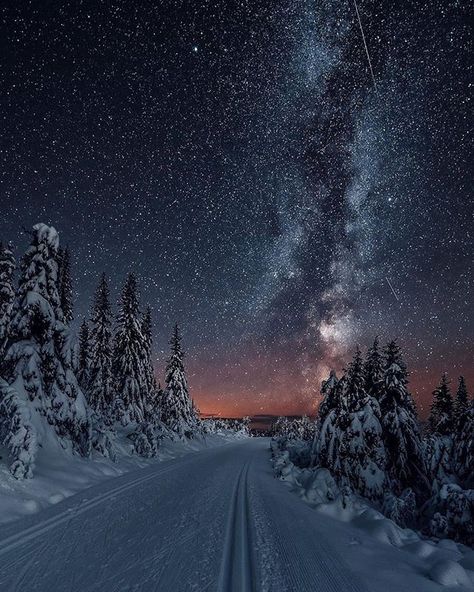 Would you go skiing here?   by @itseriksen Go Skiing, Visit Norway, Mountain Wallpaper, Winter Beauty, Great Photographers, Magical Forest, Night Aesthetic, Winter Snow, Nature Scenes