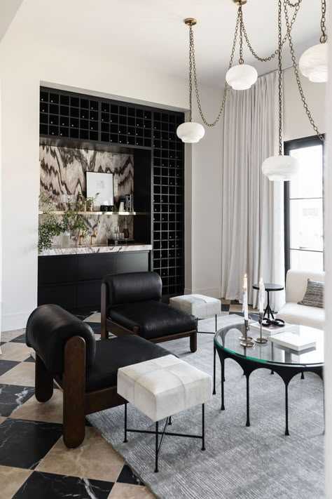 High Contrast Living Room Cb2, Moody Modern Living Room Accent Chairs, Masculine Tv Room Bpack Chair, Modern Parisian Living Room Cafe, Black Furniture Light Floors, White And Black Living Room Furniture, Playful Pose, Frame Wallpaper, Black And White Decor