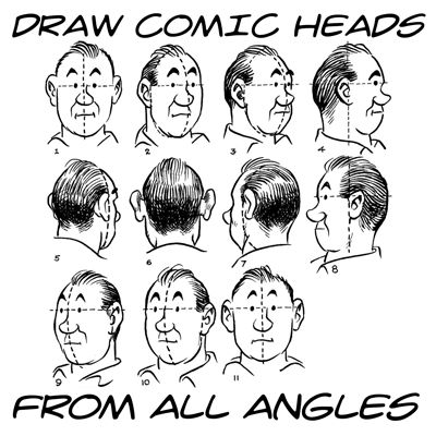 How to Draw Cartoon / Comic Faces & Heads From All Angles Draw Comic, Drawing Comics, Draw Step By Step, Comic Face, Drawing Cartoon Faces, 얼굴 드로잉, Drawing Tutorial Face, Comic Cartoon, Comic Drawing