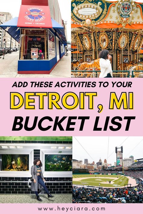 Best Places To Eat In Detroit, Detroit Things To Do, Detroit Michigan Things To Do In, Things To Do In Detroit Michigan, Mackinac Island Fall, Detroit Travel, Bucket List Usa, Michigan Bucket List, Detroit Downtown