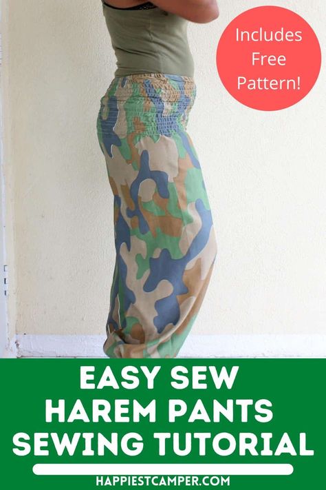 Diy Boho Pants Pattern, Aladin Pants Sewing Pattern, Harem Pants Sewing Pattern Free, Diy Boho Pants, Baggy Pants Sewing Pattern Free, Yoga Pants Sewing Pattern, Diy Harem Pants Pattern, Free Harem Pants Pattern, Boho Pants Pattern