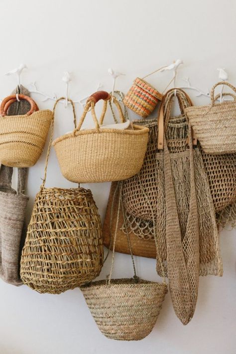 Surf Shack, Utility Hooks, Woven Baskets, Straw Bags, Decor Guide, Basket Bag, Cheap Home Decor, Wicker Baskets, Home Decor Accessories