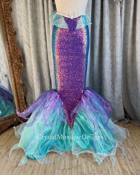 Live Action Little Mermaid, Mermaid Costume Makeup, Mermaid Costume Kids, Mermaid Tail Skirt, Skirt Mermaid, Mermaid Halloween Costumes, Ariel Costumes, Ariel Cosplay, Little Mermaid Dresses