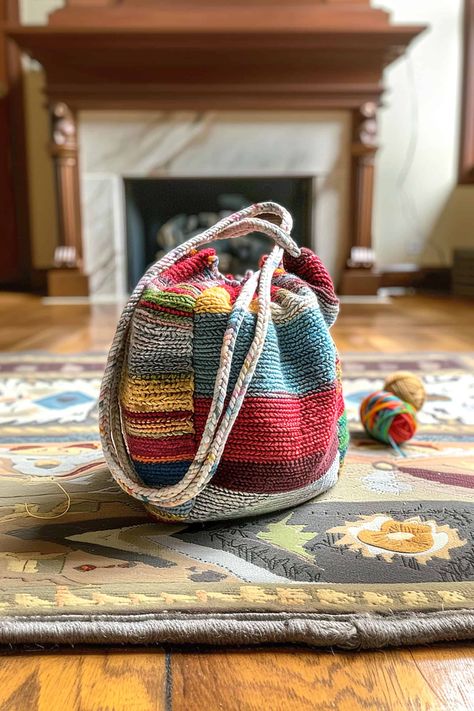 4 of the Best Knitting Bags for Yarn Projects | Snappy Living Knit Project Bag, Knit Bags Free Pattern, Knit Bag Pattern Free, Knitting Bag Diy, Knitting Bag Pattern, Bags And Totes, Easy Knitting Projects, Knitting Project Bag, Tote Organization