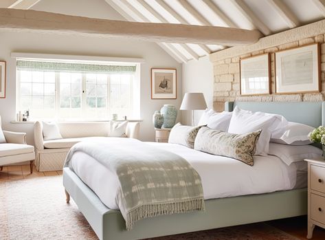 Keep them natural, or paint them, exposed beams are a wonderful feature in a vintage bedroom. Vintage Bedroom Ideas, Vintage Bedroom, Exposed Beams, Bedroom Vintage, Bedroom Ideas, Beams, Bedroom Decor, Paint, Bedroom