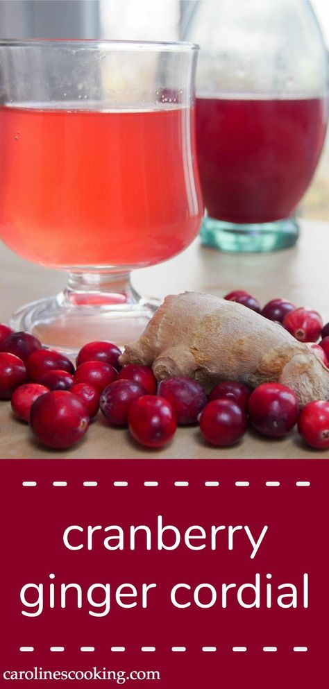 Cranberry and ginger cordial Cranberry Cordial Recipe, Cordial Recipe, Whiskey Ginger, Creamy Coffee, Beverage Recipes, Best Cocktail Recipes, Boozy Drinks, Party Food And Drinks, Alcohol Drink Recipes