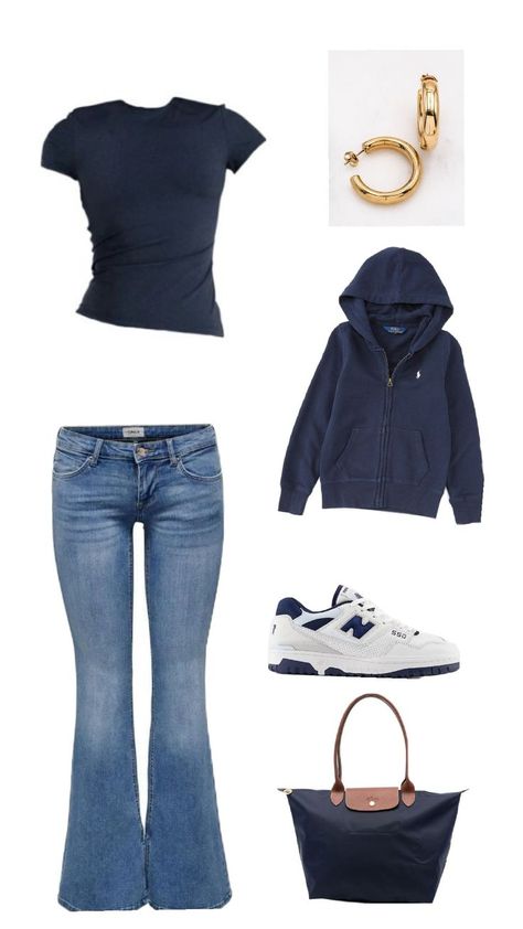 navire blue t shirt, jean, new balance 550, sweatshirt ralph Lauren, longchamps, creoles Longchamp Outfit, Blue T Shirt, Blue T, Blue Tshirt, Fitness Inspo, New Balance, Ralph Lauren, My Style, Sweatshirts