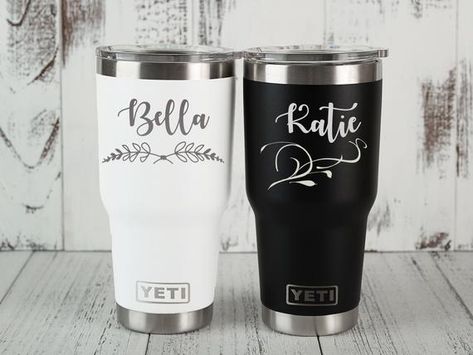 Yeti Cup Personalized, Silouette Cameo, Personalized Yeti, Personalize Yeti, Yeti Monogram, Bridesmaid Groomsmen Gifts, Custom Yeti, Thermal Flask, Yeti Cups