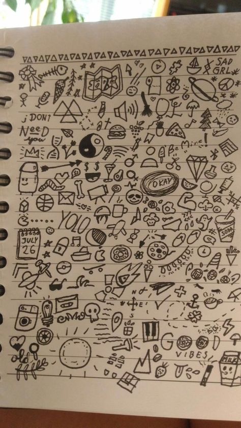 Grunge Doodles Easy, Hipster Drawings, Doddle Art, Notebook Drawing, Hand Doodles, Arte Grunge, Indie Drawings, Doodle Pages, Easy Doodles