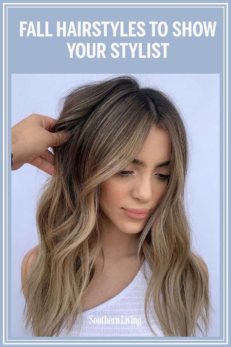 Here are the best hairstyles for your new fall look! Be it textured layers, choppy bangs, or even the bob du saison, there's no better way to embrace all things fall than by starting with a trip to the hair salon. We've got short, long, and everything in between to fit your autumn mood. #fallhair #beautytips #hair #hairstyle #southernliving Medium Long Brunette Hairstyles, 2023 Fall Long Hair Trends For Women, Autumn Long Hair Styles, Fall Medium Length Hair Color, Popular Fall Hair Styles 2023, Long Hair Fall 2023, Hairstyles For Long Length Hair 2023, Women Fall Haircuts, Fall 2023 Hair Trends Haircuts Long