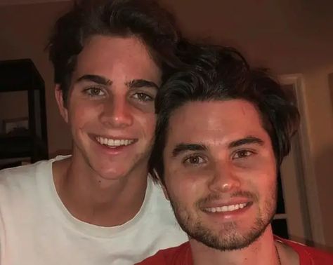 Chase Stokes with his brother John Booker Routledge, Valencia College, Celebrity Siblings, Twitter Bio, Chase Stokes, Outer Banks Cast, Values Education, James Alexander, Everything About Him