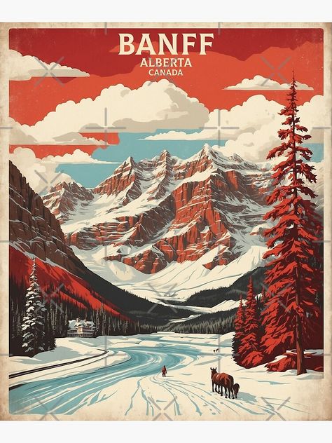 Add some fun and beauty to your home with this Canadian traveler design or give it as the perfect gift! Canadian Aesthetic, Canada Wallpaper, Poster Tourism, Vintage National Park Posters, Posters Canada, Canadian Things, City Postcard, Banff Canada, Travel Poster Design