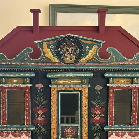 Amy Balfour on Instagram: "I've been busy painting my most recent dolls house that I had made by a very talented craftsman 😍. The front is now finished - I have loved painting this so much. Now for the sides and the inside. #forsale #dollshouse #miniature #dollshouseminiatures #antiquedollshouse #handpainted #decorativepainting" Amy Balfour, Busy Painting, Painted Dolls, House Craft, Diy Dolls, Painting Decoration, Doll House Plans, Painted Cottage, Building Projects