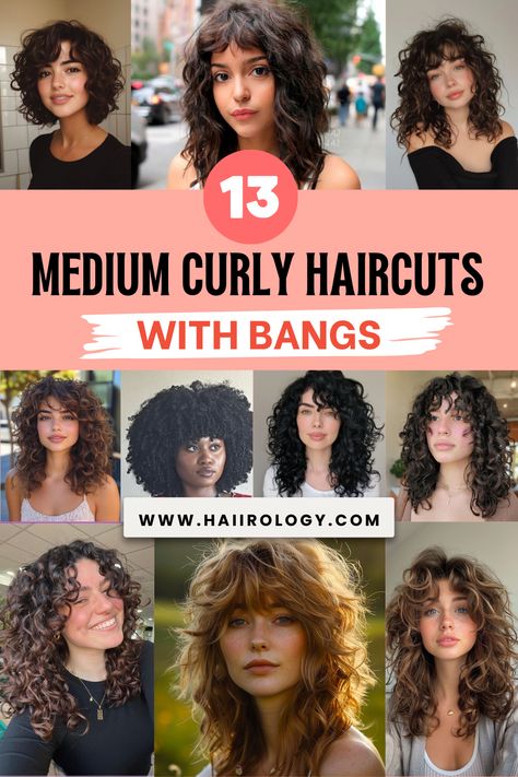 Curly hair with bangs? Absolutely—if done right, it’s the perfect way to highlight your curls while adding personality to your look. Whether dealing with loose waves, tight curls, or coils, medium-curly haircuts with bangs are versatile, stylish, and surprisingly easy to maintain.
In this post, I’ll break down the best bang styles for different curl types, share tips for keeping them fresh, and show you how bangs can enhance your curls in ways you might not have imagined. Medium Length Curly Haircut With Bangs, Bangs With Curly Hair Natural Curls, Curly Hair Bangs Round Face, Curly Hair Bob With Bangs, Medium Length Curly Hair With Bangs, Medium Curly Haircuts With Bangs, Curly Hair With Bangs And Layers, Medium Curly Hair With Bangs, Naturally Curly Hair With Bangs