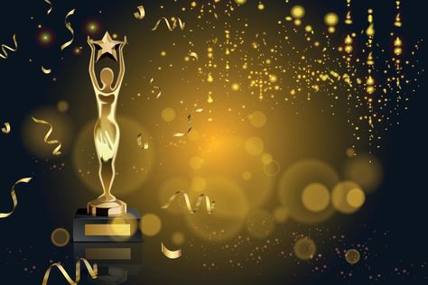 Figurine Award Realistic Background Golden Awards, Success Poster, Realistic Background, Military Awards, Star Trophy, Christian Illustration, Love Wallpaper Download, Star Illustration, Awards Night