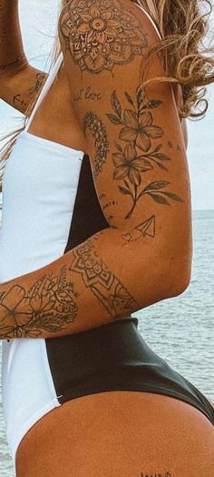 Boho Tattoo Aesthetic, Boho Tattoo Sleeve For Women, Boho Arm Sleeve Tattoo, Women’s Forearm Sleeve Tattoo, Women Sleeves Design Tattoo, Boho Arm Tattoos For Women, Boho Sleeve Tattoos For Women, Boho Arm Tattoo, Women With Sleeve Tattoos