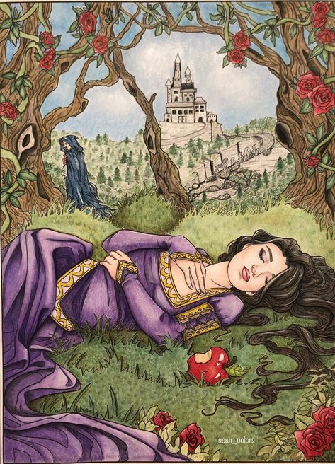 Artist - Selina Fenech, Book - Fairy Tale Princesses Selena Fenech Colouring Pages, Original Fairy Tales, Book Fairy, Rock Walls, Literary Posters, White Fairy, Colored Pencil Artwork, Coloring Inspiration, Fairytale Illustration