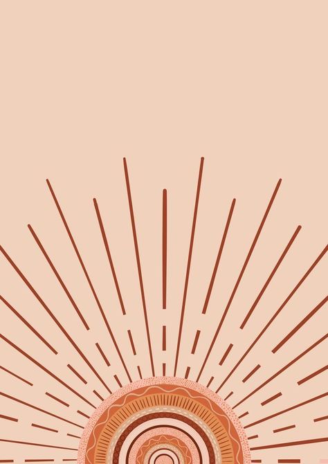 Adobe Fresco Art, Color Widgets Ideas, Sun Minimalist, Boho Images, Ipad Inspo, Minimalist Details, Terracotta Pink, Boho Background, Ipad Drawing