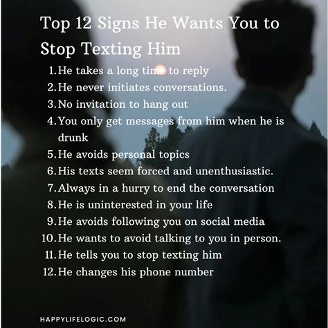 Explore the most prominent signs he wants you to stop texting him and avoid trying to maintain a relationship with someone that clearly doesn't like you. Stop Texting Him, Questions To Get To Know Someone, I Deserve Better, Looking For A Relationship, Getting To Know Someone, 12 Signs, Meaningful Conversations, Deserve Better, Waiting For Him