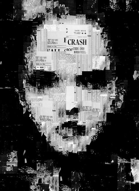 Generative portrait. Collage www.sergioalbiac.com Facebook page Newspaper Collage, Collage Portrait, Newspaper Art, In The News, Glitch Art, Foto Art, Generative Art, Art Plastique, Portrait Art