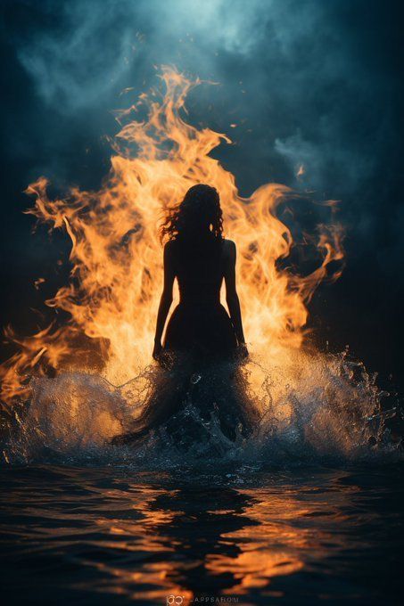 Earth And Fire Aesthetic, Fire Aesthetic Girl, Fire Girl Aesthetic, Strong Girl Aesthetic, Circle Of Women, Magic Woman, Everything Will Be Okay, Dasha Taran, Wallpaper Love