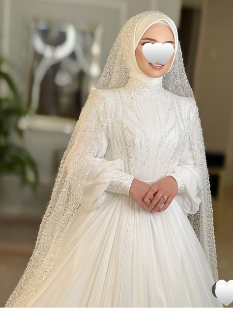 Hijab Wedding Dresses Simple, Wedding Dresses Simple Elegant, Modest Bridal Dresses, Wedding Dresses Hijab, Wedding Dress Hijab, Simple Elegant Wedding Dress, Muslimah Wedding Dress, Nikah Dress, Wedding Dress Types