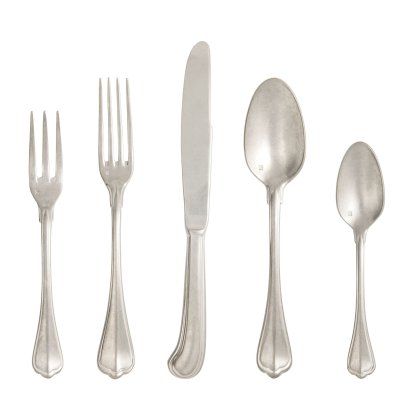 Fortessa San Marco Antiqued 20 Piece Flatware Set Antique Flatware, Antique Silverware, Mod Vintage, Stainless Steel Dishwasher, Functional Decor, Stainless Steel Flatware, Mirror Art, Place Setting, Flatware Set