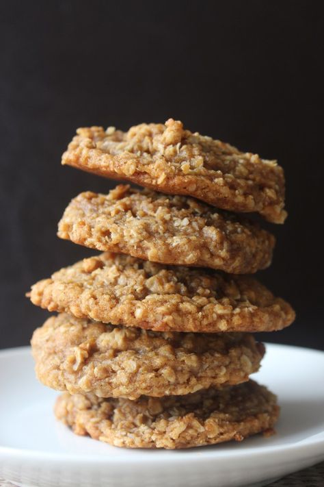 Eggless, Chewy, Gooey, Oat & Coconut Cookies Crunchy Oats Cookies, Eggless Oats Cookies, Oat Coconut Cookies, Oats Cookies, Everyone In My Family, Oatmeal Coconut Cookies, Anzac Biscuits, Chewy Cookies, Oat Cookies