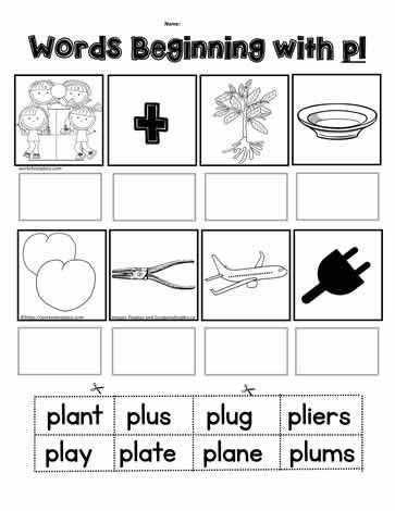 Cut n Paste pl Blends K3 Activities, Blends Activities, Become Confident, Blends Worksheets, Blends And Digraphs, Blending Sounds, Consonant Blends, Sound Words, Primary Students