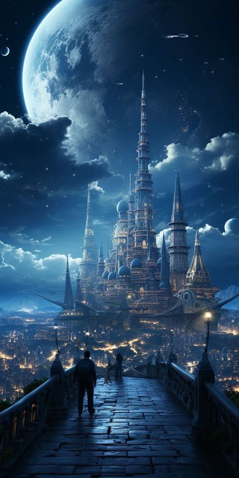 Fantasy Aesthetic Kingdom, Fantasy Kingdom Cities, Dark Castle, My Fantasy World, Dream Anime, Anime Design, Fantasy Castle, Fantasy City, Fantasy Places