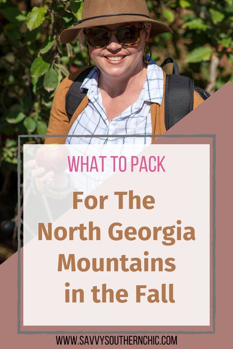 Learn all about where to go and what to wear on a North Georgia fall mountain getaway. Fall outfits for Georgia. Don't get over zealous with the sweaters and scarves. Think in terms of layers. Keep reading for more tips on what to pack for a North Georgia mountain trip. Georgia Fall Outfits, Outfits For Mountain Trip Fall, Mountain Getaway Outfit Fall, Weekend In The Mountains Outfit Fall, Fall Mountain Outfit, Mountain Vacation Outfits, Gatlinburg Fall, Fall Vacation Outfits, Georgia Fall