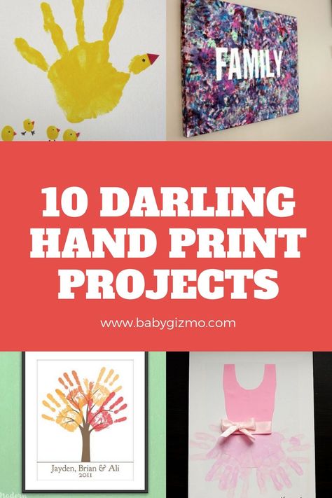 Kids Hand Print Art, Family Hand Print Ideas, Canvas Hand Print Ideas, Hand Print Painting, Hand Print Crafts, Handprint Artwork, Kids Handprint Art, Grandchildren Activities, Projects To Do At Home